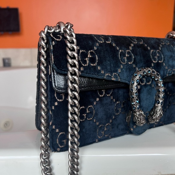 Gucci Dionysus Velvet Monogram Crossbody Bag - Picture 6 of 8